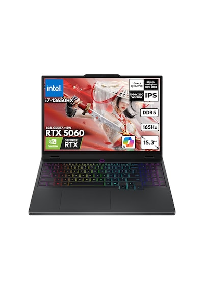 Lenovo Legion 5 15IRX10 83LY00PYTRHMF25 i7-113650HX 32 GB 1 TB SSD RTX5060 8 GB 15.3" Wuxga W11H Dizüstü Bilgisayar