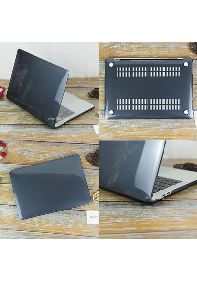 Macbook Pro A2141 Uyumlu Kristal Tpu Sert Kılıf 16 İnç 2019 Touch Bar Şeffaf Koruma Koruma Siyah Belirtilmemiş