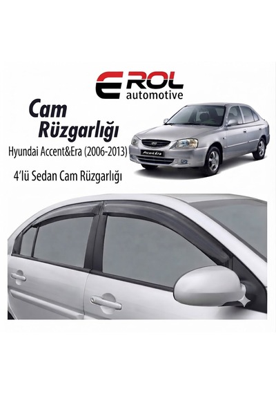 Hyundai Accent&era 2006-2013 4'lü Sedan Cam Rüzgarlığı Siyah