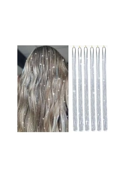 Tinsel Bağlamalı Saç Simi Saç Aksesuarı Gümüş 256