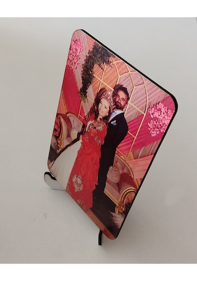 Ahşap Süblimasyon Fotoğraf Baskılı Ayaklı Masa Süsü 15X10Cm