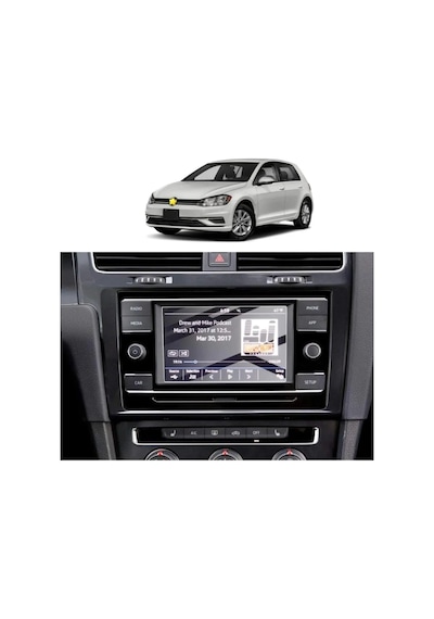 Zdn Case Multimedya Nano Ekran Koruyucu Film Volkswagen Polo 7 İnç İle Uyumlu