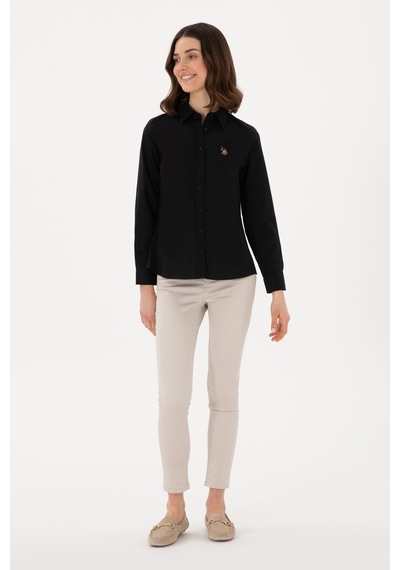 U.s. Polo Assn. Kadın Siyah Gömlek Basic 50298089-vr046 Siyah