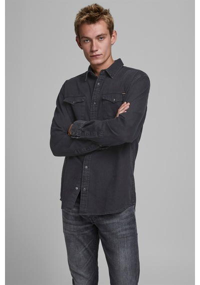 Jack & Jones Erkek Kot Gömlek - 12138115 Siyah