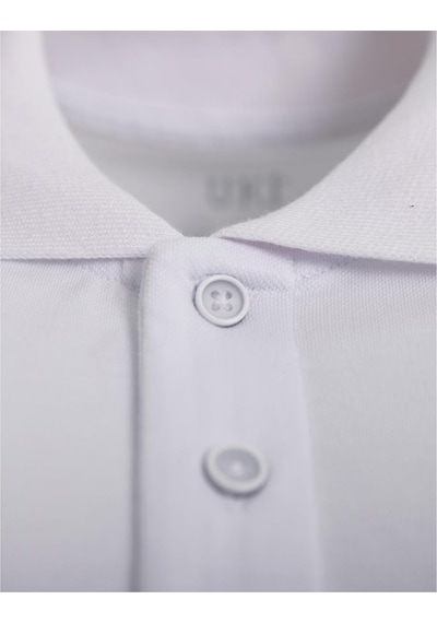 Uki Beyaz Comfort Fit Polo Yaka Pike T-shirt Beyaz