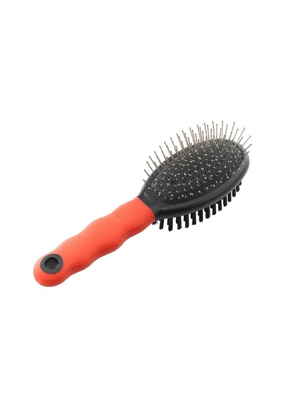 Ferplast Gro 5926 Çift Taraflı Kedi Ve Köpek Tüy Tarama Fırçası 19cm - Kırmızı