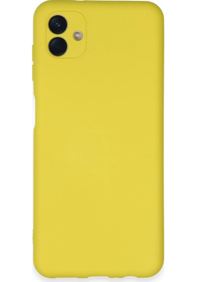 Newface - 739 - Samsung Galaxy A04e Kılıf Nano İçi Kadife Silikon - Metemıx - - Sarı