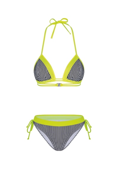 Bonesta Lanao Üçgen Neon Sarı Çizgili Bikini Takımı