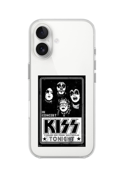 Apple Uyumlu iPhone 16 Şeffaf Kılıf Kiss Tasarımlı