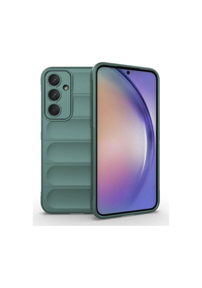 Samsung Galaxy  Uyumlu,  A26 Kılıf Optimum Silikon - Koyu Yeşil