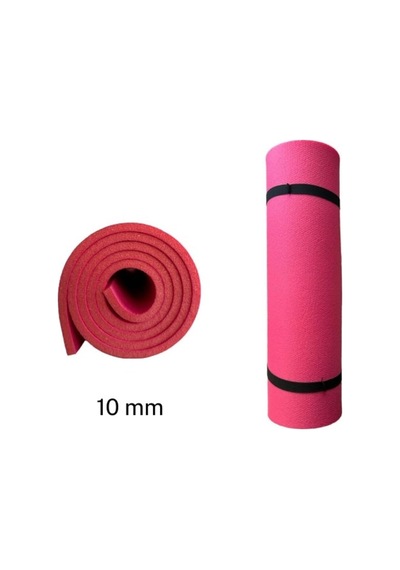 Tr 10 Mm Pilates Yoga Minderi, Spor Egzersiz Matı, Pembe, 180x60 Cm Diğer