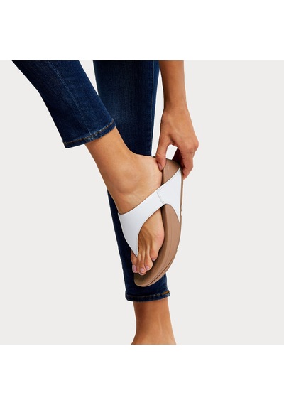 024 White Terlik Kadın Diğer I88-001 / 323 / 592 /024/675 Fitflop Lulu Leather Toe-post Beyaz