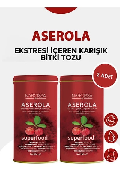 Narcissa Aserola Eki İçeren Karışık Bitki Tozu 2 x 200 G