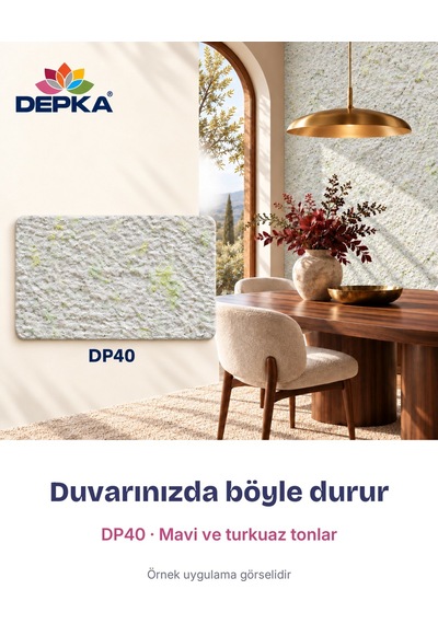 Depka Pamuk Sıva Dp40 2 Kg 7-8 M² İpek Sıva Alternatifi Isı Ve Ses Yalıtımlı Dekoratif Sıva