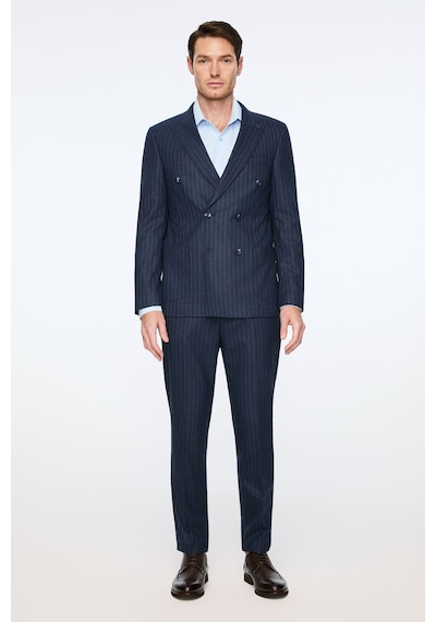 Morven Erkek Lacivert Keten Trend Çizgili Slim Fit Sivri Yaka Kruvaze Takım Elbise 26ys001001200 Lacivert Morven Erkek Lacivert Keten Trend Çizgili Slim Fit Sivri Yaka Kruvaze Takım Elbise 26ys001001200 Lacivert