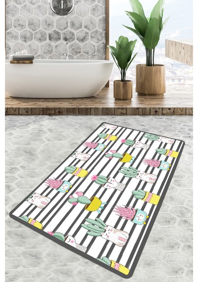 Catinus Cactus Banyo Halısı Djt 80x100 cm, Banyo Halısı , Banyo paspası yıkanabilir
