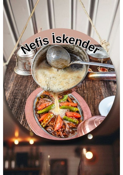 İskender Salonu Için Duvar, Kapı, Çift Taraflı Askılı Pano Karşılama Tabelası, Restoran Süs Dekor