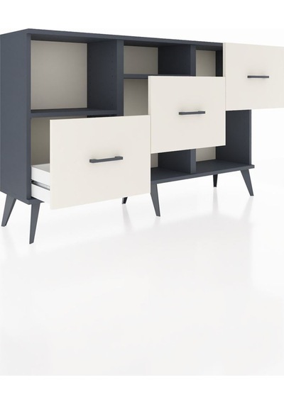 Arges Konsol 2 Raflı 3 Çekmeceli 132x30x83 Antrasit-antrasit/aytaşı Antrasit/aytaşı Arges Konsol 2 Raflı 3 Çekmeceli 132x30x83 Antrasit-antrasit/aytaşı Antrasit/aytaşı