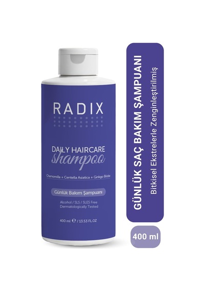 Radix Tüm Saç Tipleri İçin Tuzsuz Günlük Bakım Şampuanı, 400 Ml, Nemlendirici Ve Güçlendirici
