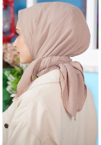 Melodi Scarf Kadın Tesettür Mio Caz Eşarp Hijab Bej BEj