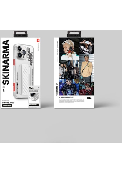 Apple Uyumlu iPhone 14 Pro Max Kılıf Skinarma Şeffaf Desenli Kaze Kapak