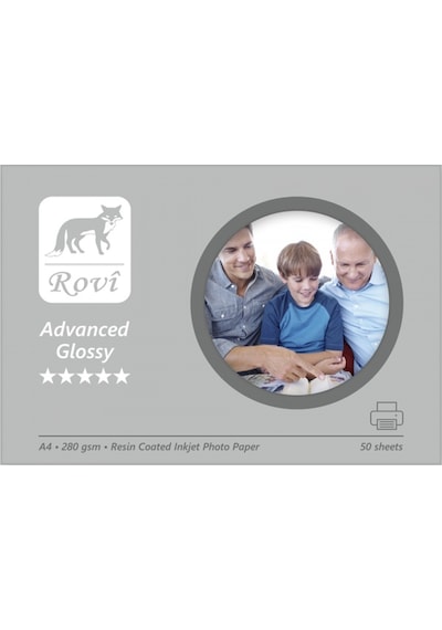 Rovi Advanced Parlak Fotoğraf Kağıdı - 280Gsm - 50 Yaprak A3+