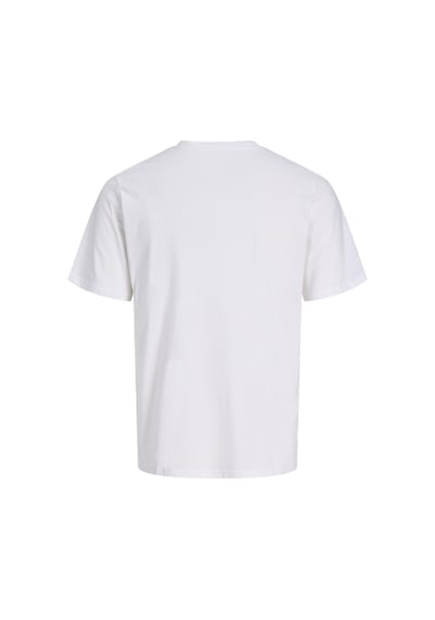 Jack & Jones Erkek Gögüs Baskili Bisiklet Yaka Tisört - Tom - 12298418 Beyaz
