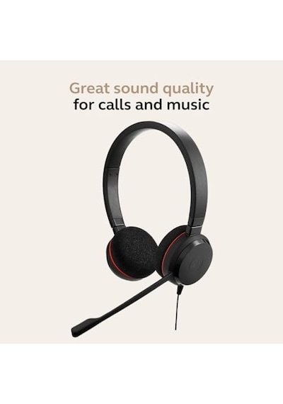 Evolve 20 Stereo Kulaklık Microsoft Sertifikalı Kulaklıklar Voıp Softphone İçin Pasif Gürültü Önleyici U Genel
