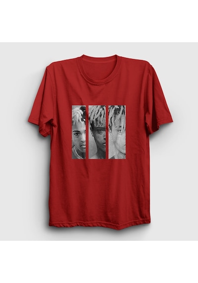 Presmono Unisex Three Xxxtentacion T-shirt Kırmızı