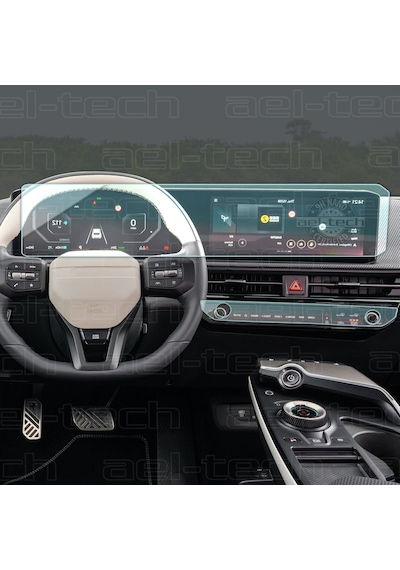 Kia Ev6 Uyumlu Dijital Gösterge,navigasyon Ve Klima 12.3 İnç 9h Nano Ekran Koruyucu 2 Li Set 2024-2025