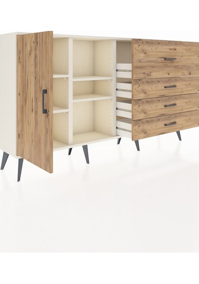 Arges Konsol 4 Raflı 4 Çekmeceli Tek Kapaklı 176x30x99 Aytaşı-çam Atlas Çam - Aytası Arges Konsol 4 Raflı 4 Çekmeceli Tek Kapaklı 176x30x99 Aytaşı-çam Atlas Çam - Aytası