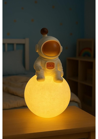 Işık Kasabası 22 Astronot Led Gece Lambası Sarı