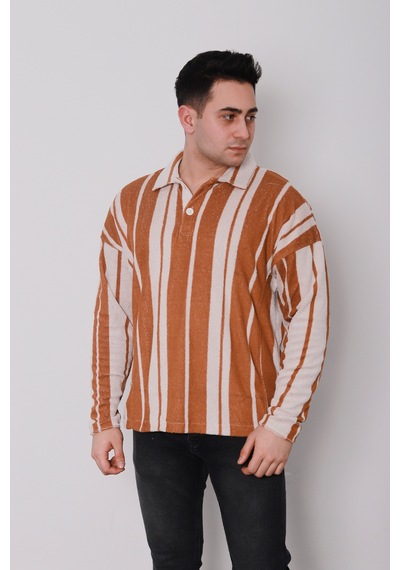 Fk Fashion Fkfashion Polo yaka sweatshirt 22FK01013 Kiremit