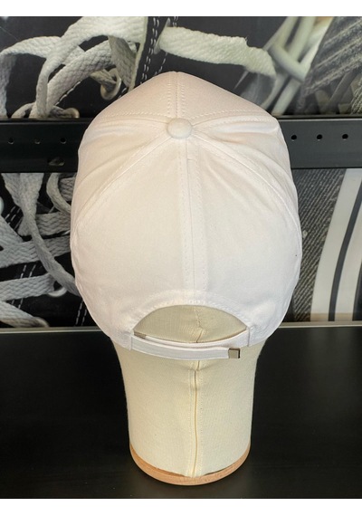 Hamze Polo Nakışlı Gabardin Kumaş Unisex Cap Şapka Beyaz