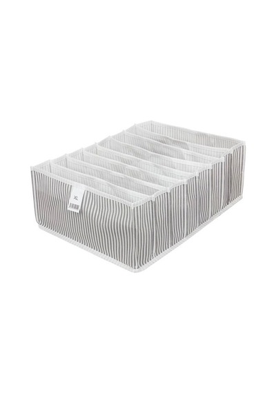 8 Bölmeli Dolap Ve Çekmece Içi Düzenleyici Akordiyon Organizer L-00517 6 Adet Beyaz