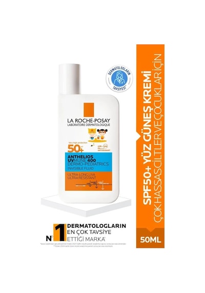 La Roche Posay Anthelios Dermo Pediatrics Uvmune 400 Invisible Fluid Yüz Güneş Kremi SPF50+ 50 ML