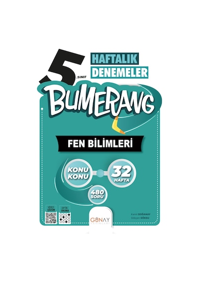 5. Sınıf Bumerang 32 Haftalık Fen Bilimleri Denemeleri  -  Gökçen Göksu  -  Günay Yayıncılık