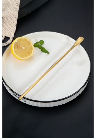 304 Çelik 6 Adet 19 Cm Kokteyl Barmen Latte Kaşığı Cin758sr-6