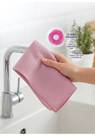 Mikrofiber Çok Amaçlı Bez Pembe Diğer