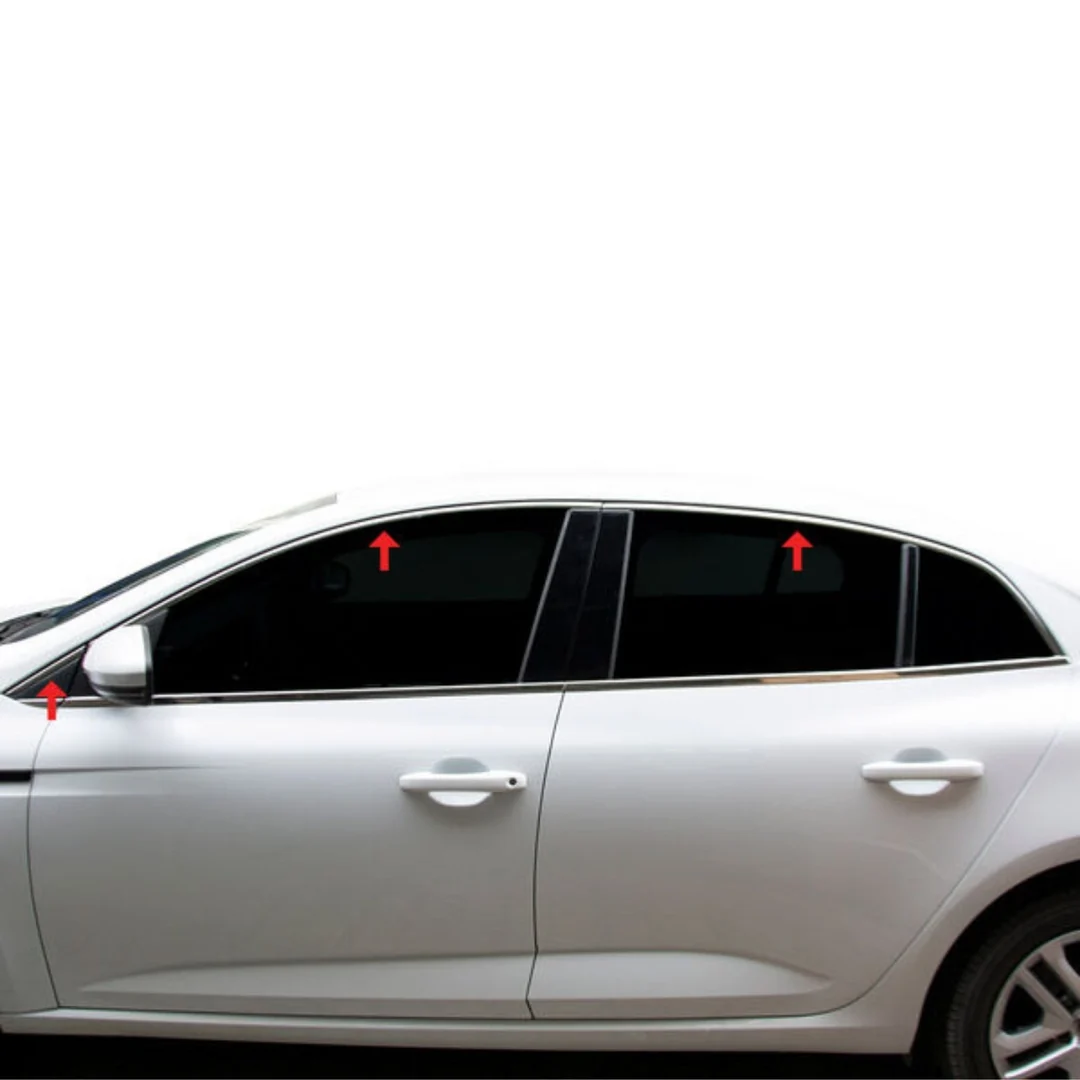 Renault Megane 4 Cam Çıtası Üst - Krom 6 Parça 2016 Ve Sonrası, Sd