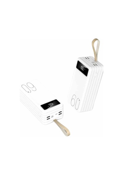 Taşınabilir Şarj Cihazı 60000 Mah Led Fenerli 4'lü Kablo Seti Çok Renkli