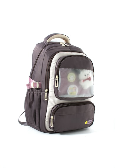 Ventis Qualty Okul Çantası Su Geçirmez Klinkır Kumaş Unisex Sırt Çantası Model 1g Açik Vizon