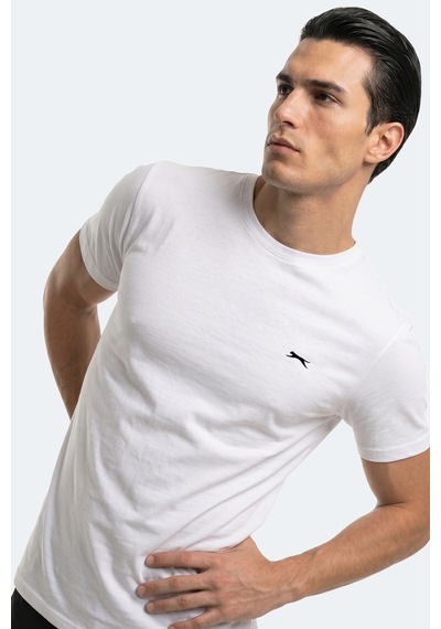Slazenger Rosalva T Erkek Pamuklu Beyaz Tişört