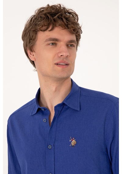 U.s. Polo Assn. Erkek Mavi Gömlek Basic 50297868-vr212 Royal Blue