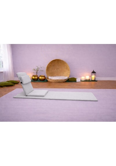 Backjack Meditasyon Sandalyesi Destekli Yer Minderi + 60x180 Kumaş Mat - Backjack 3xl Mat+backjack İkili Set Gri