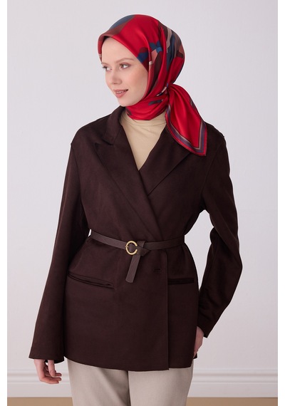 Çiçek Desen İpek Twill Eşarp - 2026 İlkbahar-yaz T 4303 Kırmızı
