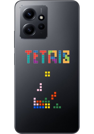 Xiaomi Redmi Note 12 Uyumlu Şeffaf Kılıf 3 Tetris Tasarımlı