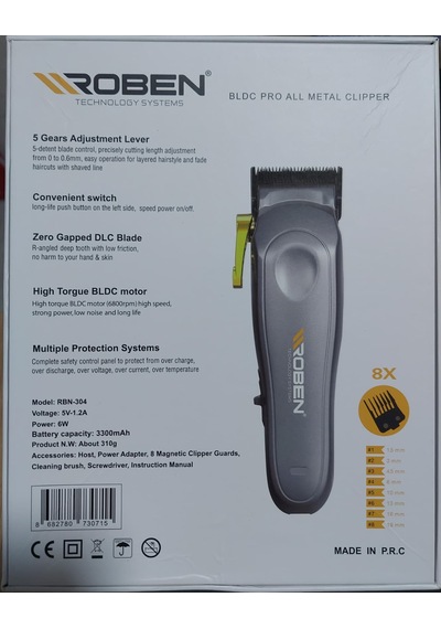 Roben Profesyonel Tıraş Makinesi Rbn-304 1 - 2 Saat