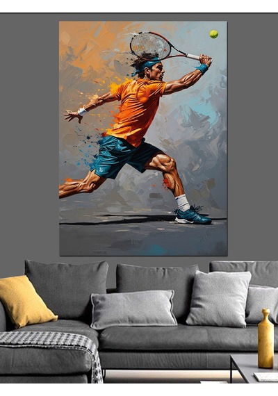Ahşap Tablo Tenis Kortunda Hareketli Oyuncu Figürü