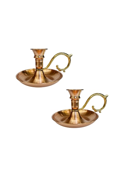 2 Li Bakır Düz Şinanay Mumluk